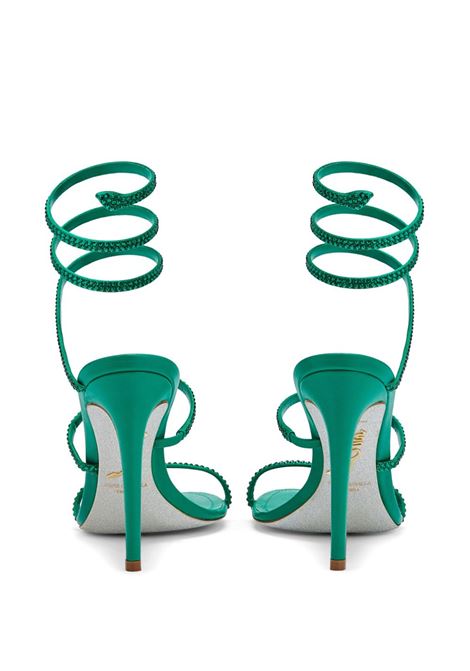 Sandali Cleo 105mm in verde Rene caovilla - donna RENE CAOVILLA | C12369105R001V147